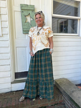 Load image into Gallery viewer, Holly Plaid Skirt in Hunter Green
