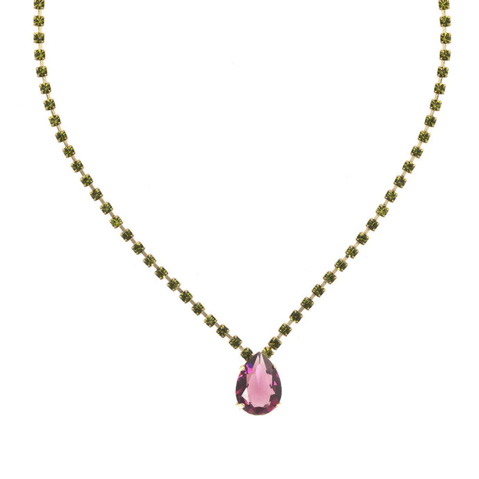 Milli Necklace in Amethyst & Khaki
