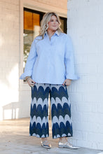 Load image into Gallery viewer, Oxford Sequin Oversized Button-Up Top
