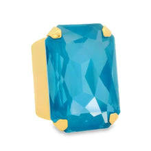 Load image into Gallery viewer, Mini Soliel Ring in Teal Ignite
