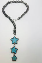 Load image into Gallery viewer, Tri-Star Lariat Necklace in Turquoise
