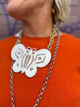 Load image into Gallery viewer, Mother Moth Necklace in Matte Silver
