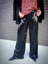 Load image into Gallery viewer, Nightcap Sequin Pants in Black
