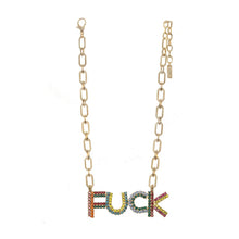 Load image into Gallery viewer, FU FU FUCK Necklace in Gold
