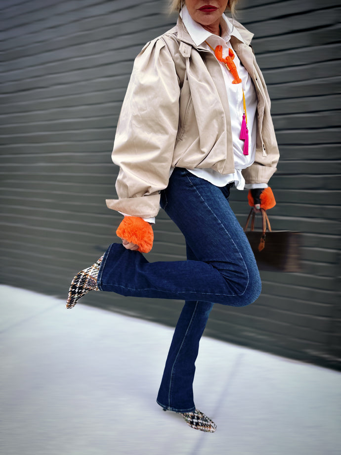 Verified Fingerless Gloves in Orange