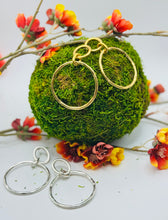 Load image into Gallery viewer, Cay Hammered Hoop Earrings
