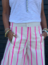 Load image into Gallery viewer, Palooza Pants in Striped Hot Pink

