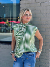 Load image into Gallery viewer, Luna Striped Top in Green
