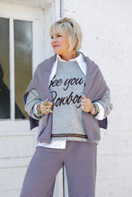Load image into Gallery viewer, Candy Striped Top in Lavender &amp; Brown
