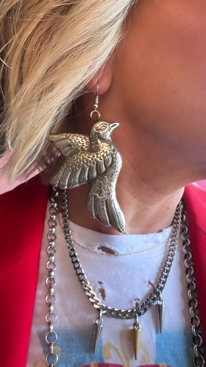 The Sterling Bird Earrings