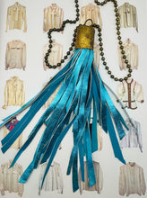 Load image into Gallery viewer, Metallic Blue Tassel Necklace
