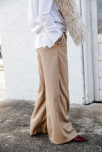 Load image into Gallery viewer, Vera Pinstripe Pants in Khaki
