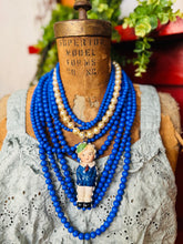 Load image into Gallery viewer, Royal Blue Beaded Layered Necklace
