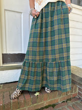 Load image into Gallery viewer, Holly Plaid Skirt in Hunter Green
