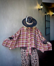 Load image into Gallery viewer, Foreseen Plaid Poncho
