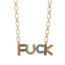 Load image into Gallery viewer, FU FU FUCK Necklace in Gold
