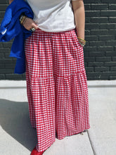 Load image into Gallery viewer, Hansel Gingham Skirt in Cherry
