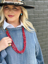 Load image into Gallery viewer, Slack Coral &amp; Turquoise Necklaces
