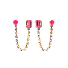 Load image into Gallery viewer, Dalia Double Pierce Earrings in Rose
