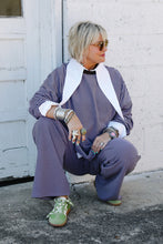 Load image into Gallery viewer, Candy Striped Top in Lavender &amp; Brown
