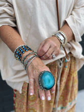 Load image into Gallery viewer, Crest Aqua Geode Ring
