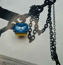 Load image into Gallery viewer, Mini Soliel Ring in Teal Ignite
