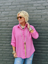 Load image into Gallery viewer, Damson Gingham Top in Bubbles
