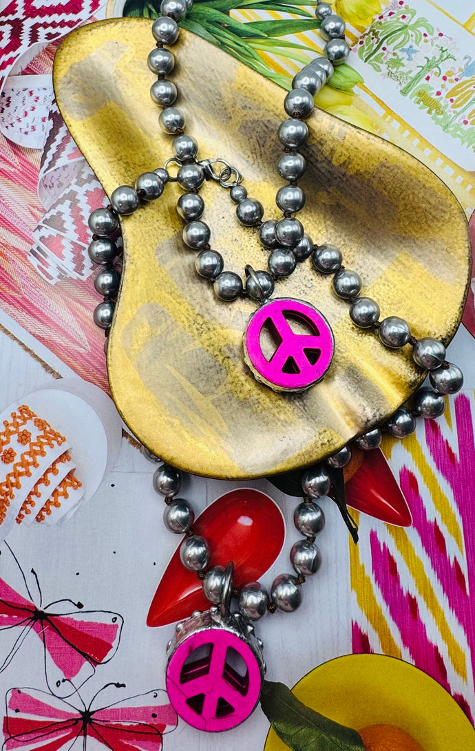 Pinky Peace Necklace