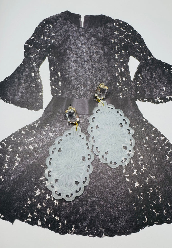 Frosted Doily Earrings