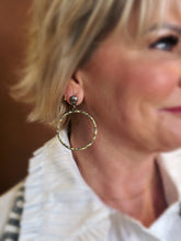 Load image into Gallery viewer, Croup Hoop Studded Earrings

