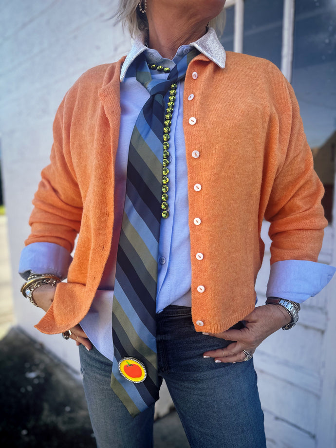 L.A. Tuohy Orange Cardigan
