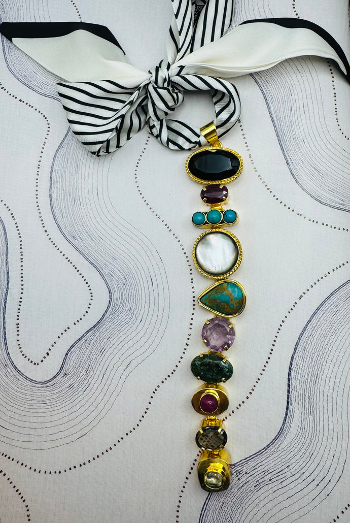 Mosaic Black Pendant for Necklaces