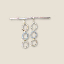 Load image into Gallery viewer, GSG Triple Pave Circle Drop Earrings
