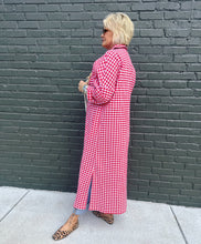 Load image into Gallery viewer, Hansel Gingham Dress or Duster in Cherry
