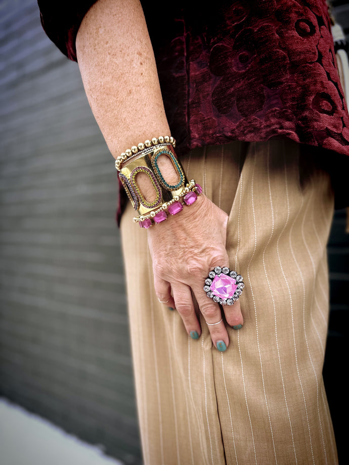 Monique Bracelet in Matte Dark Rose