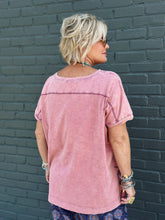 Load image into Gallery viewer, Basic White Girl Tee in Dry Rose
