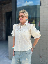 Load image into Gallery viewer, Annie Top in Eyelet Ivory
