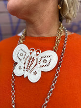 Load image into Gallery viewer, Mother Moth Necklace in Matte Silver
