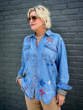 Load image into Gallery viewer, Stellar Star Denim Top
