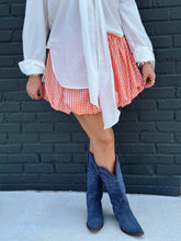 Load image into Gallery viewer, Touchdown Gingham Bubble Skirt
