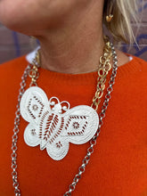 Load image into Gallery viewer, Mother Moth Necklace in Matte Silver
