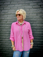 Load image into Gallery viewer, Damson Gingham Top in Bubbles
