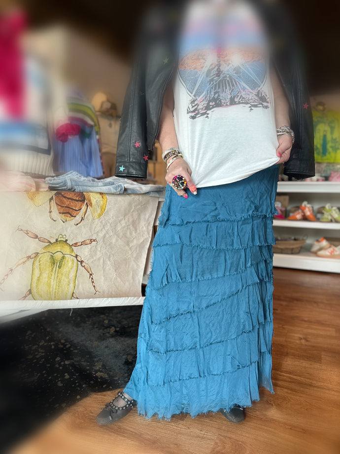 Jersey Layered Skirt in Blueberry
