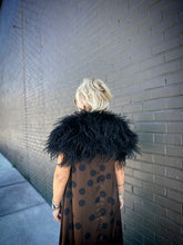 Load image into Gallery viewer, Louise Ostrich Feather Capelet in Black
