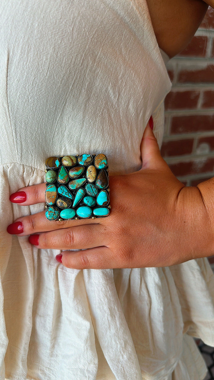 Square Gus Turquoise Ring
