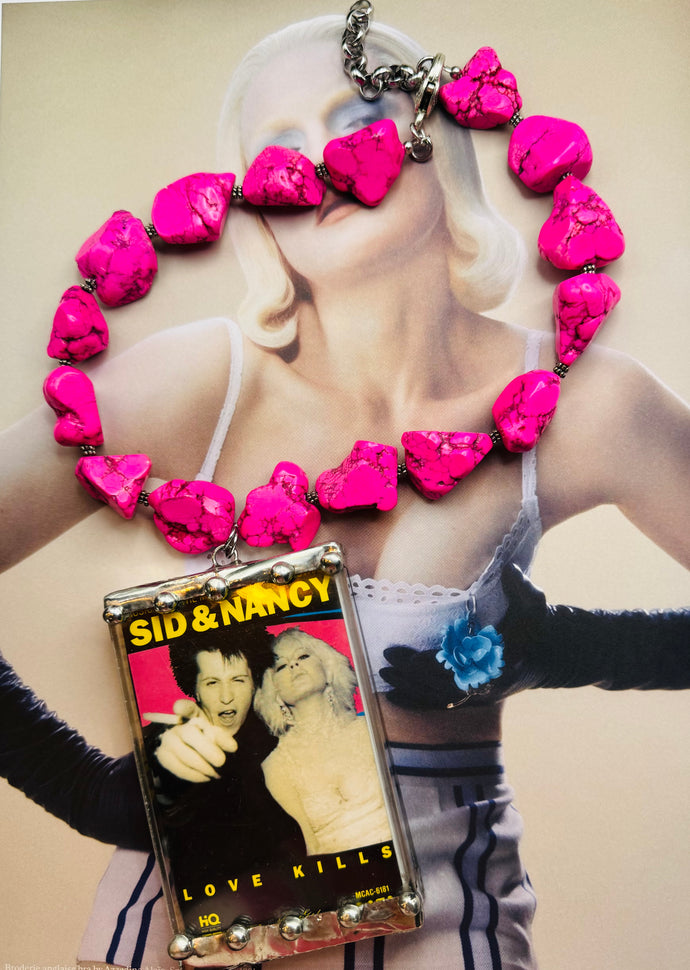 Love Kills Cassette Necklace