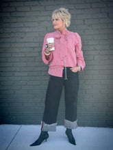 Load image into Gallery viewer, Dylan Top in Red Gingham
