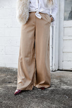 Load image into Gallery viewer, Vera Pinstripe Pants in Khaki
