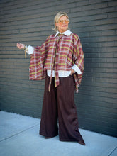 Load image into Gallery viewer, Foreseen Plaid Poncho
