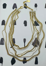 Load image into Gallery viewer, Wendy Short Antique Gold Necklace in Clear
